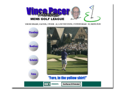Vince Pacer Memorial Golf League